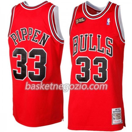 Canotte Uomo Chicago Bulls Scottie Pippen 33 Hardwood Classics Rosso Swingman